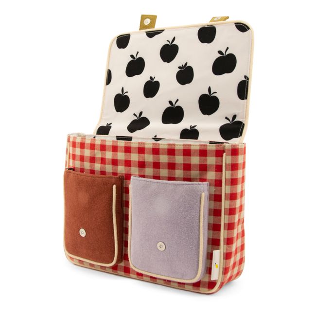 Cartable Gingham Rouge