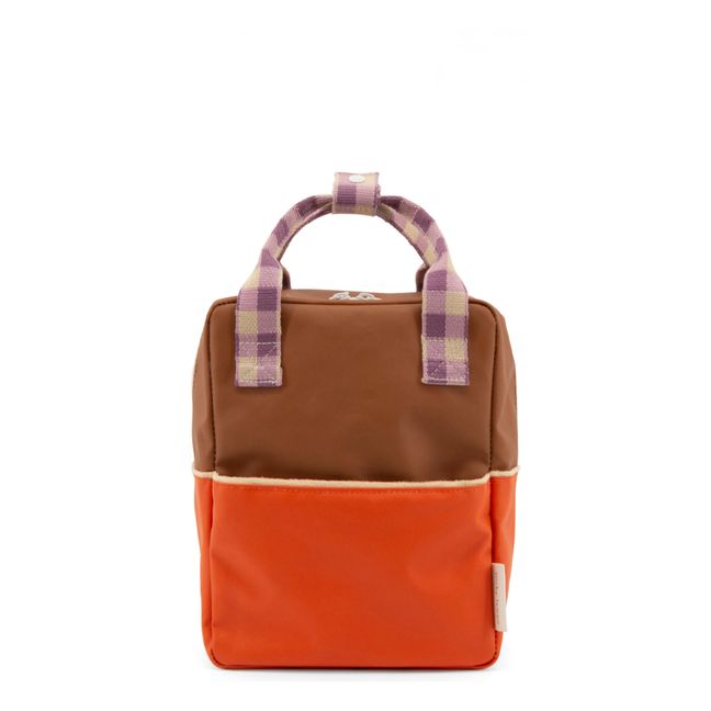 Small Colour Blocking Backpack Arancione