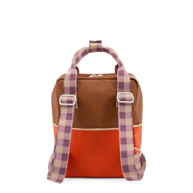 Small Colour Blocking Backpack Arancione