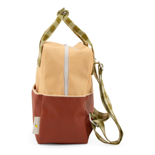 Small Colour Blocking Backpack Brown