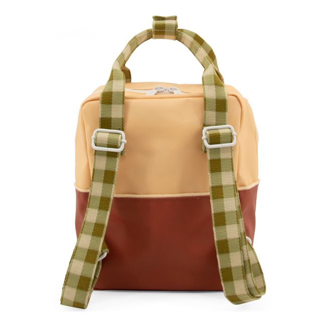Small Colour Blocking Backpack Marrone