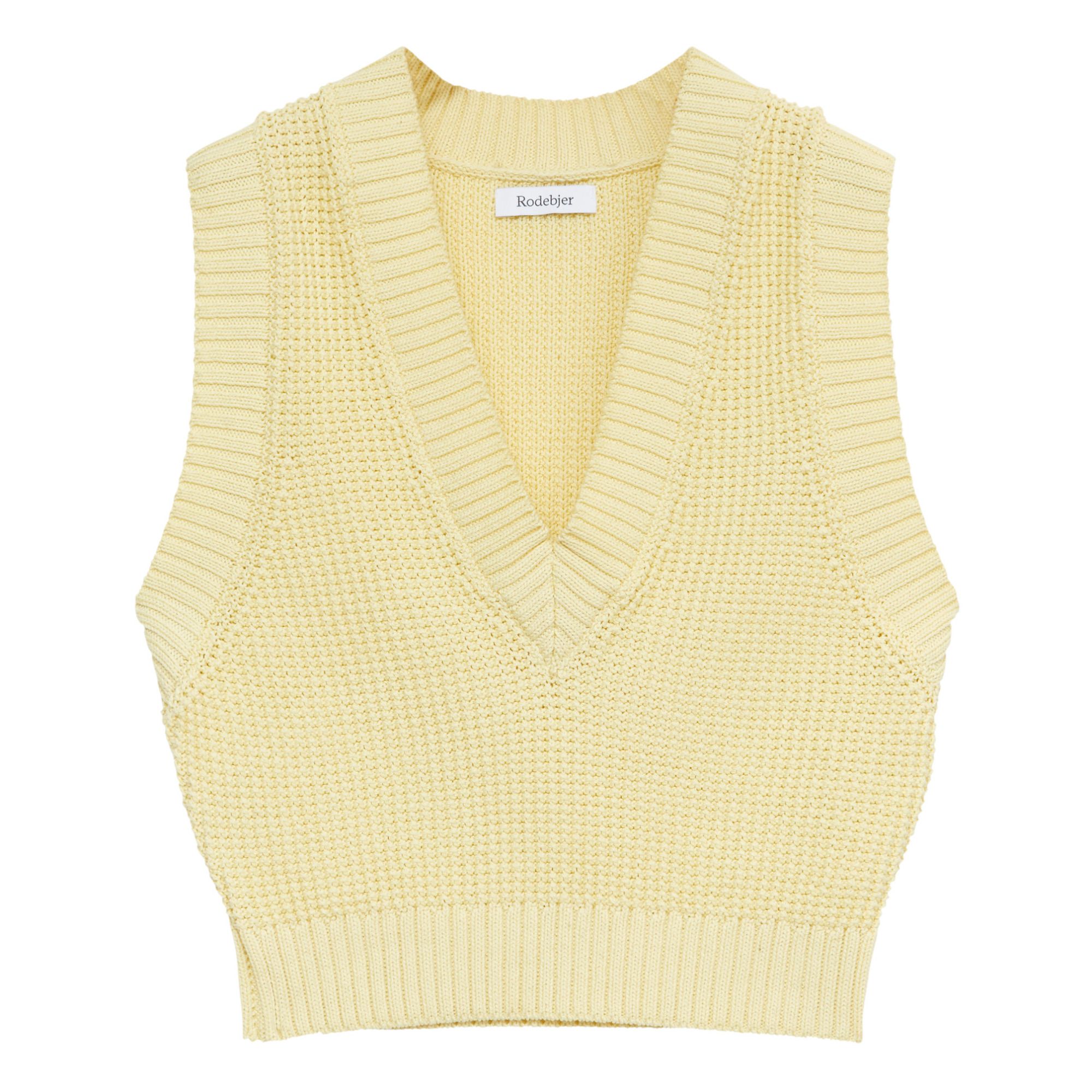 Priscilla Organic Cotton Jumper Pale yellow Rodebjer Fashion Adult