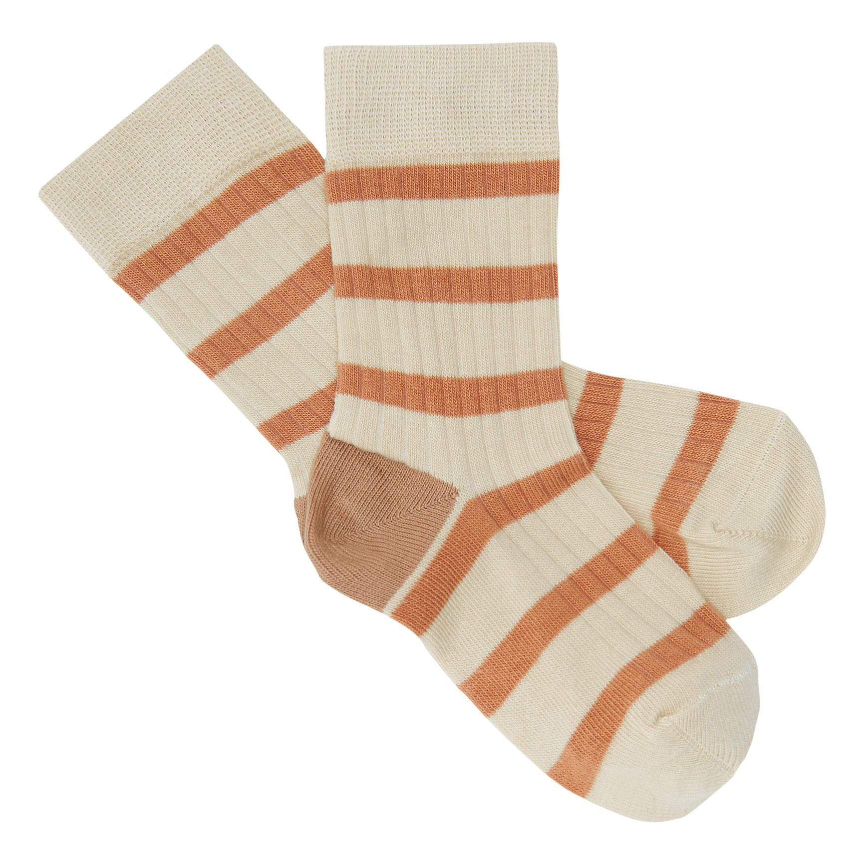 FUB - Chaussettes Rayées - Fille - Abricot