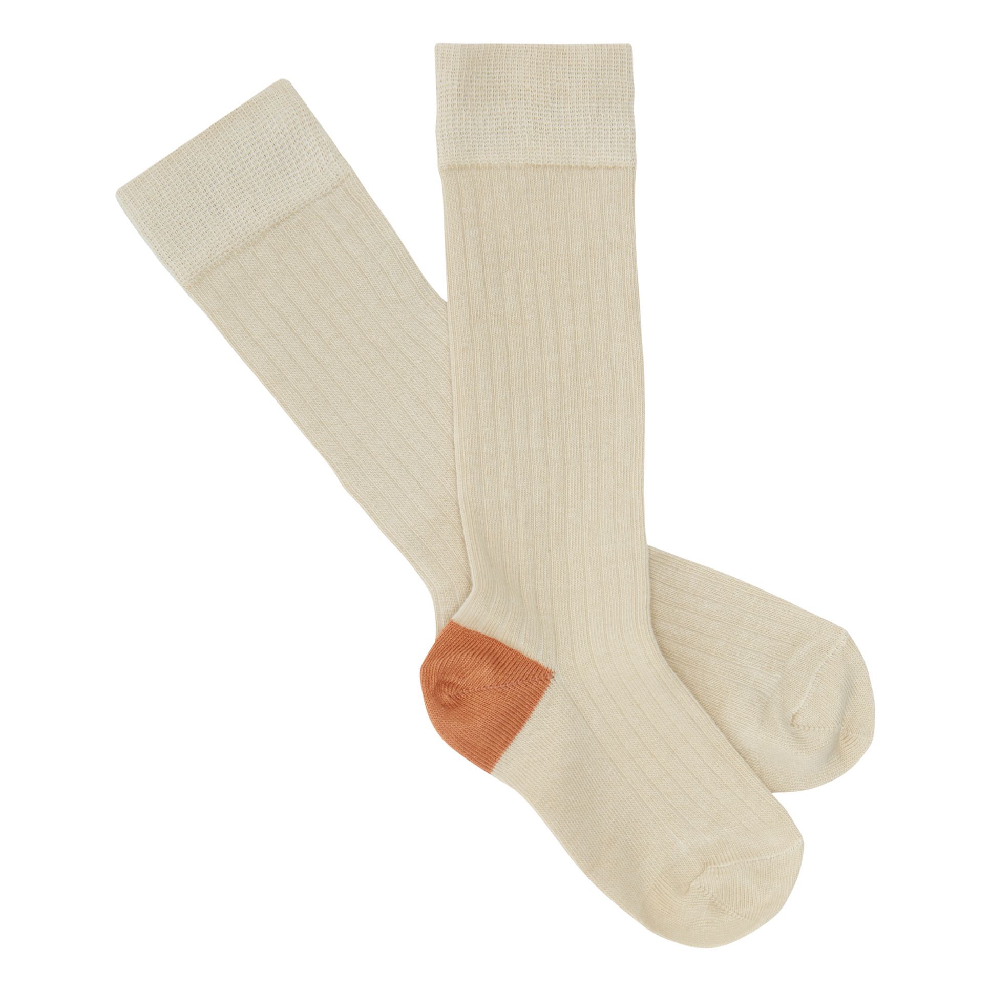 FUB - Chaussettes Longues - Fille - Ecru