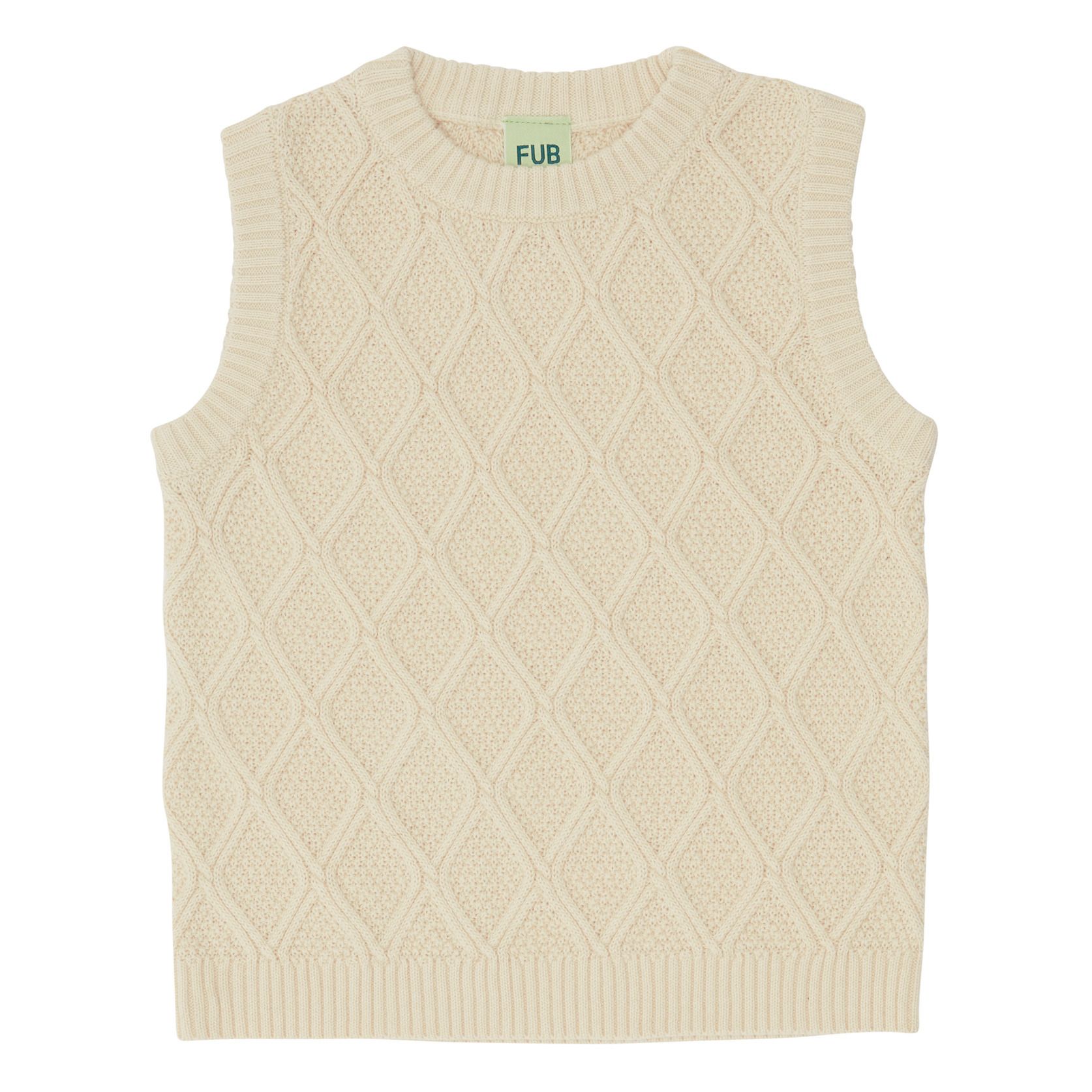 FUB - Gilet Coton Bio - Fille - Ecru