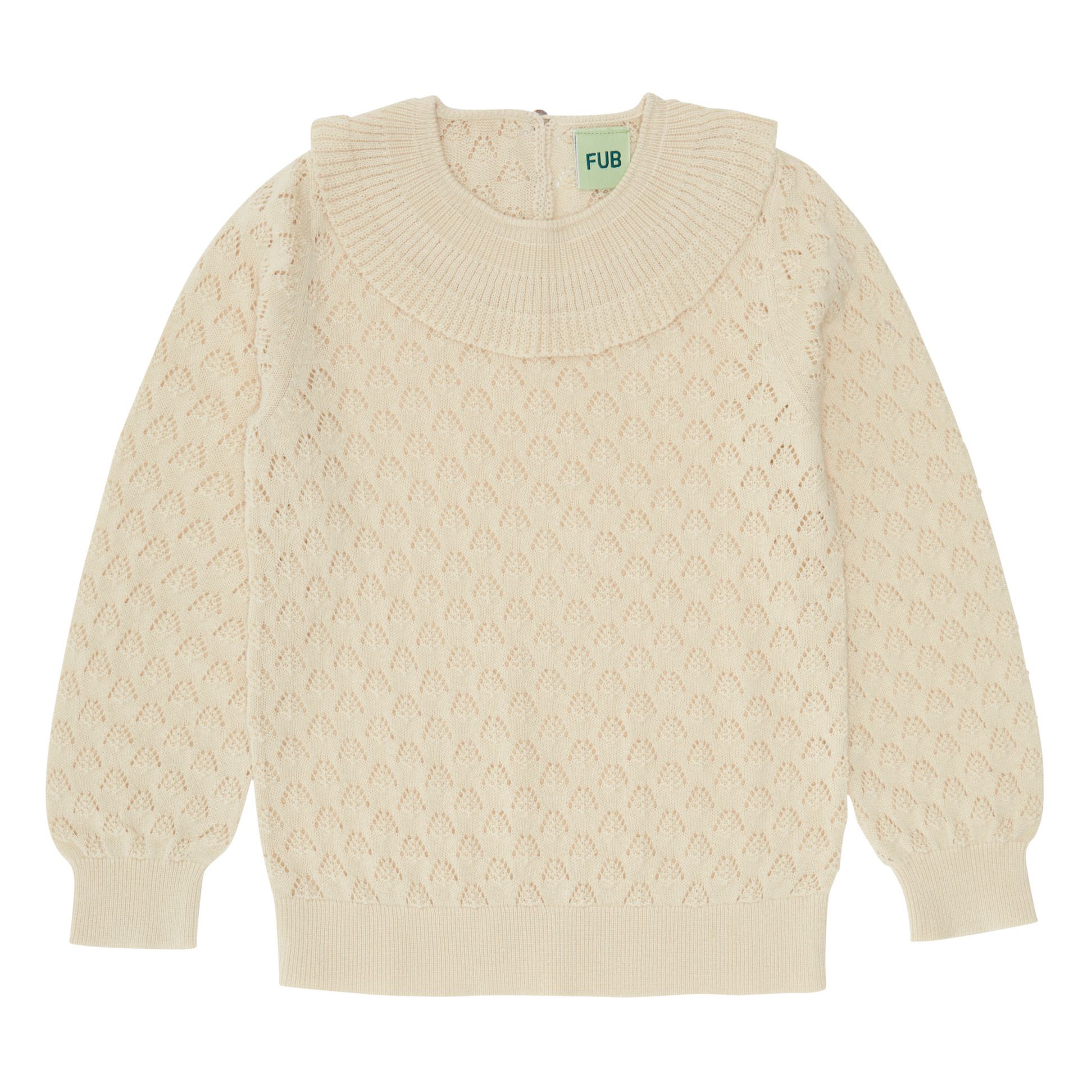FUB - Blouse Pointelle Coton Bio - Fille - Ecru