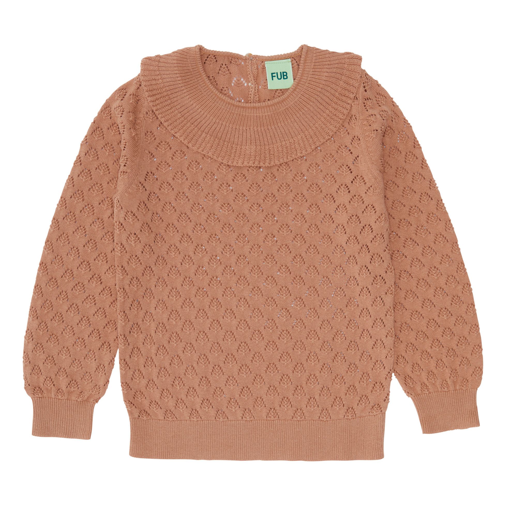 FUB - Blouse Pointelle Coton Bio - Fille - Rose pâle