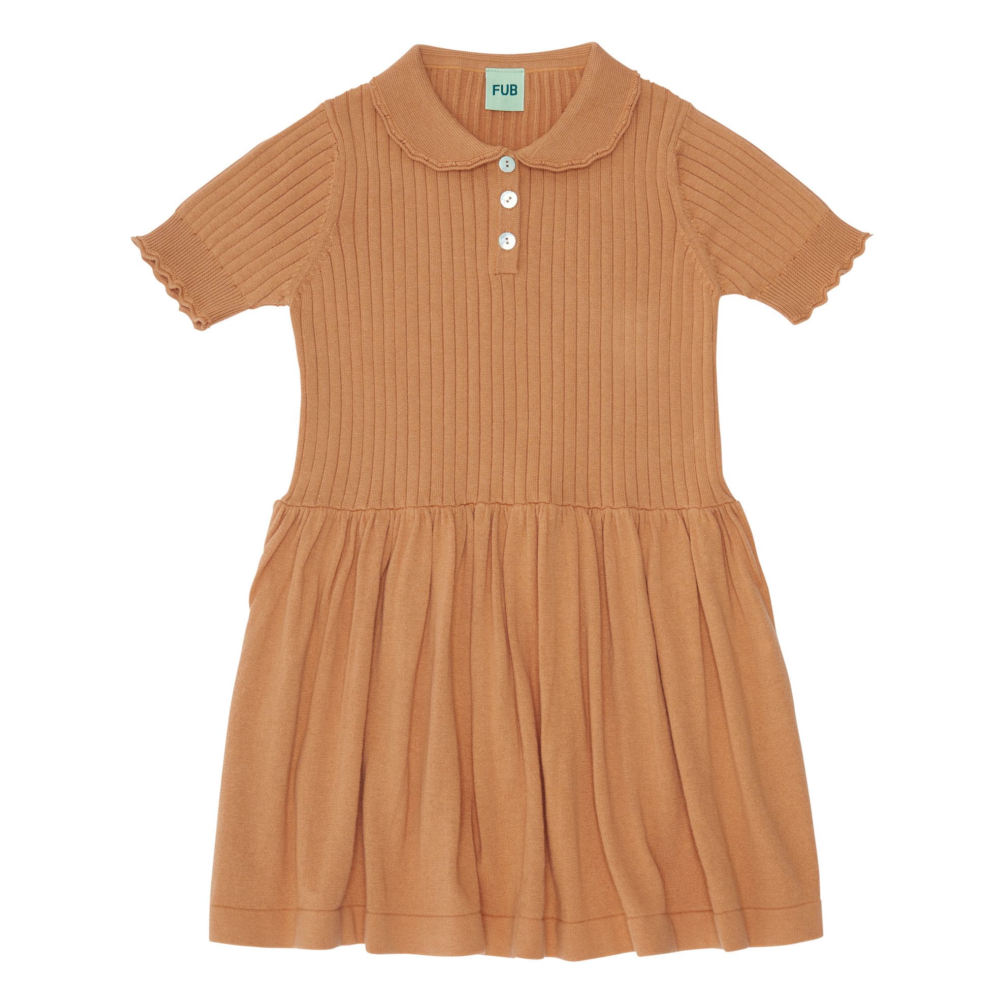 FUB - Robe Coton Bio - Fille - Abricot