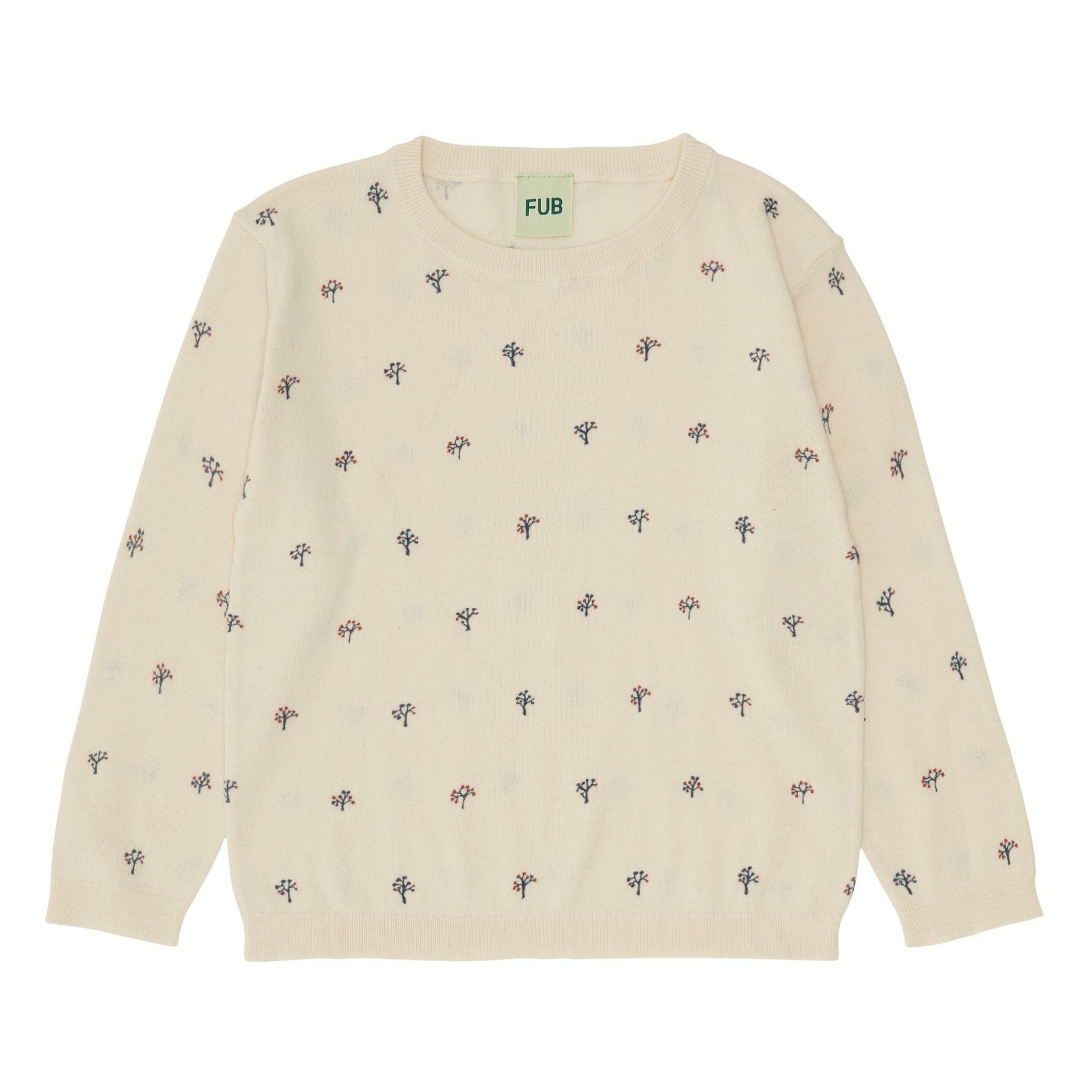 FUB - Pull Arbres Coton Bio - Fille - Ecru