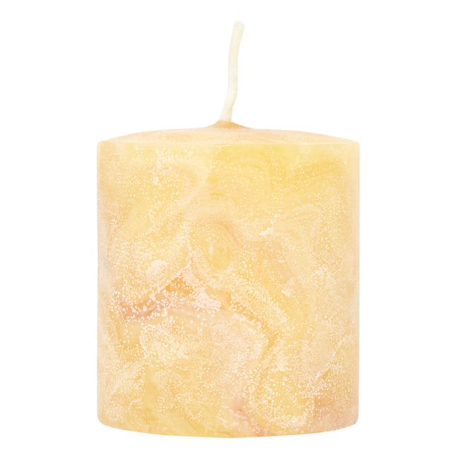 Marbled Beeswax Candle Orange