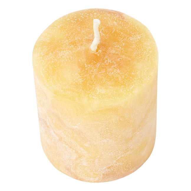 Marmorierte Kerzen aus Bienenwachs Orange