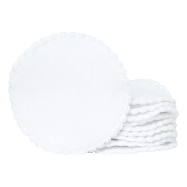 Dischetti di cotone, riutilizzabili, in cotone bio - Set di 15 | Bianco