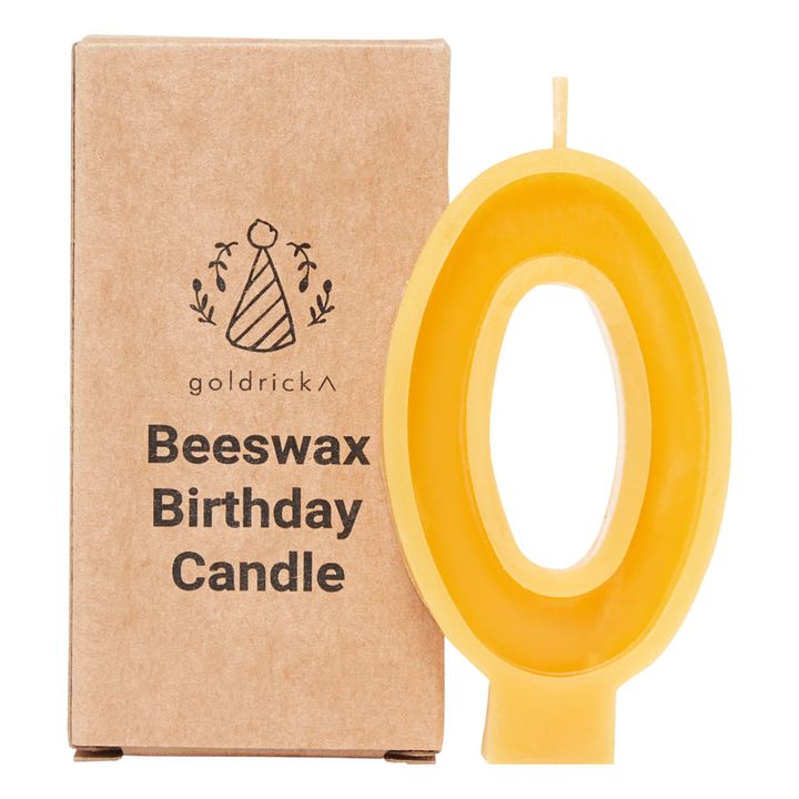 Goldrick Natural Living Beeswax Birthday Candle 0 Orange Smallable