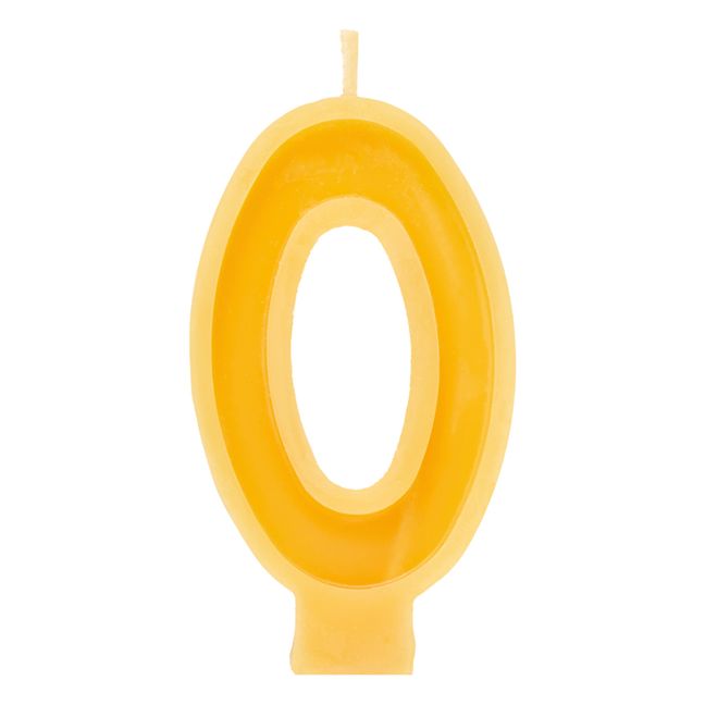 Beeswax Birthday Candle - 0 | Orange