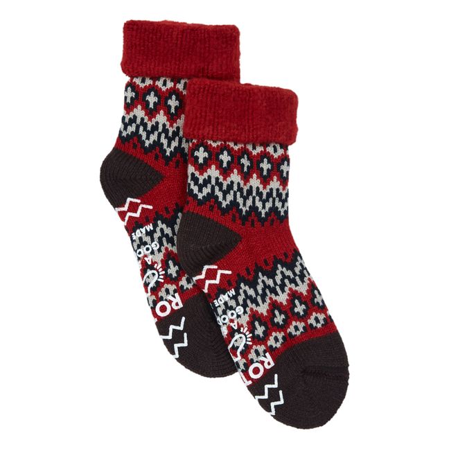 Chaussettes Comfy Room "Nordic" Rouge