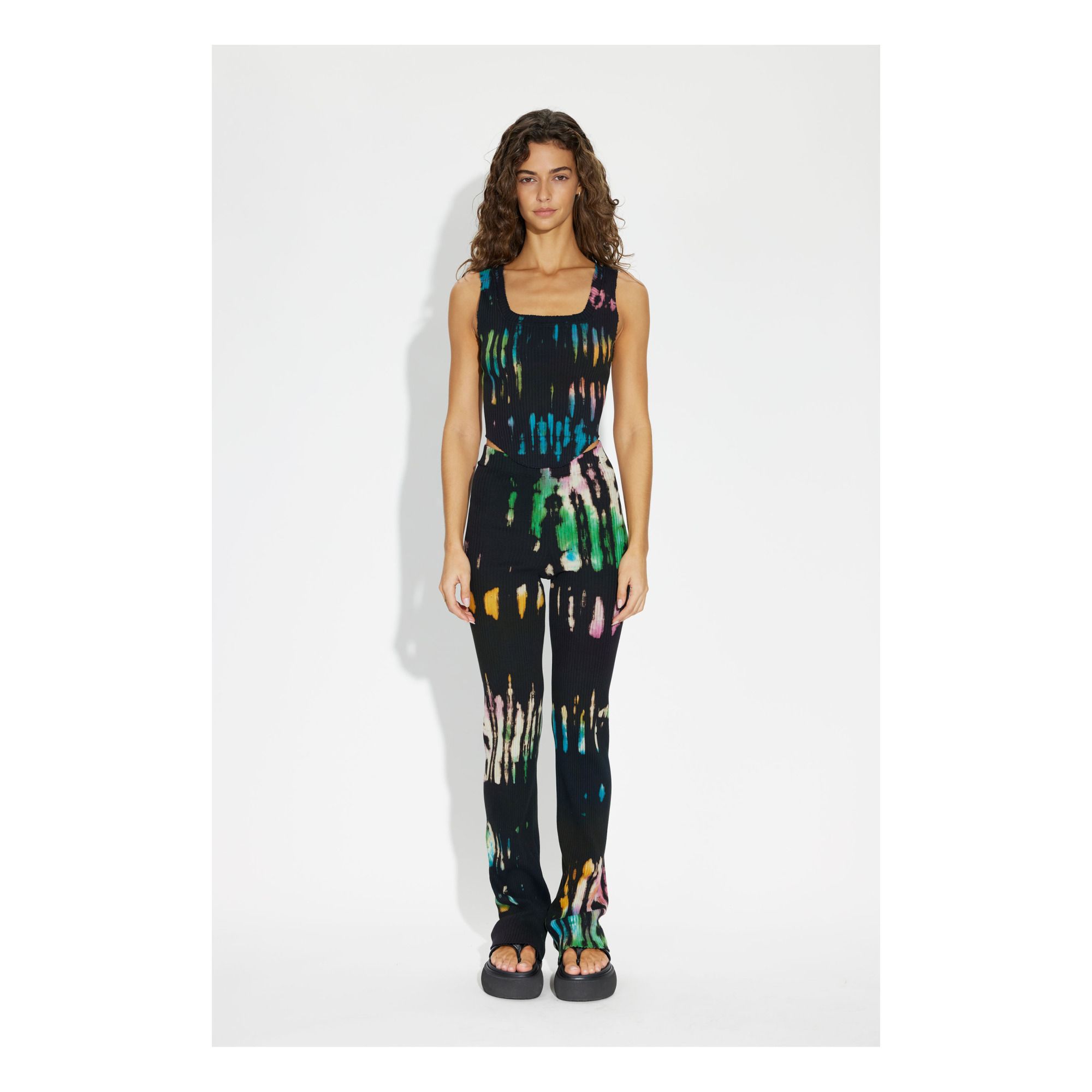 Cotton Citizen - Legging Ibiza Flare Tie and Dye - Femme - Noir