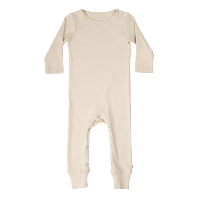 Rein Organic Cotton Ribbed Pyjamas | Beige