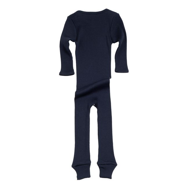 Pyjama Barn Soie Bleu marine