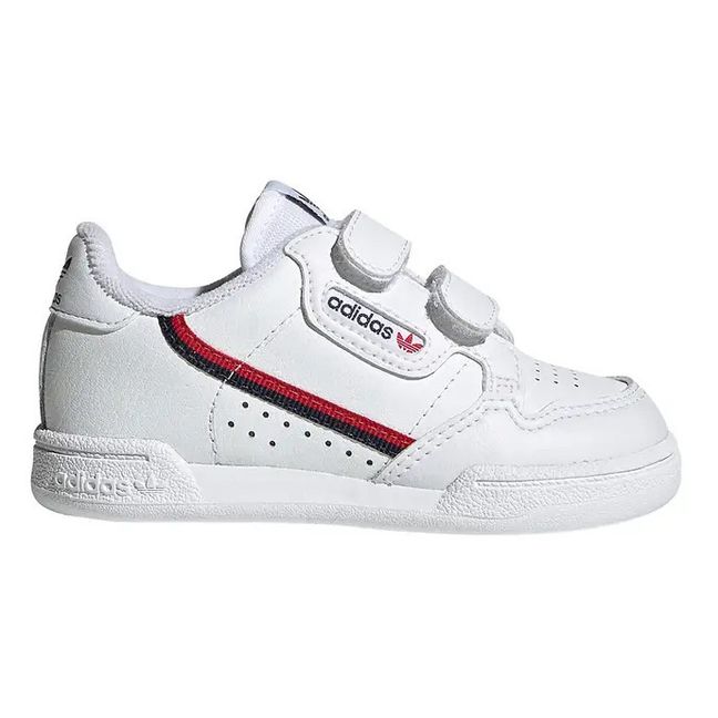 Snakers in pelle 2 Scratchs Continental 80 Bianco