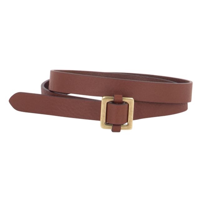 Nuia Leather Belt Brown