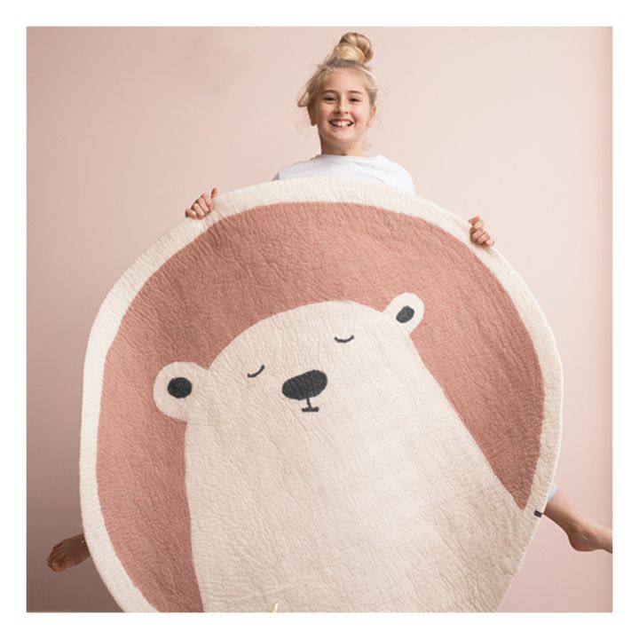 Pasu Grizzly Felt Rug Pink- Product image n°1
