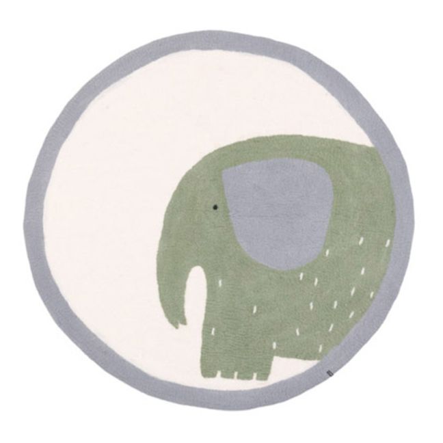 Teppich Pasu Elefant aus Filz Grün