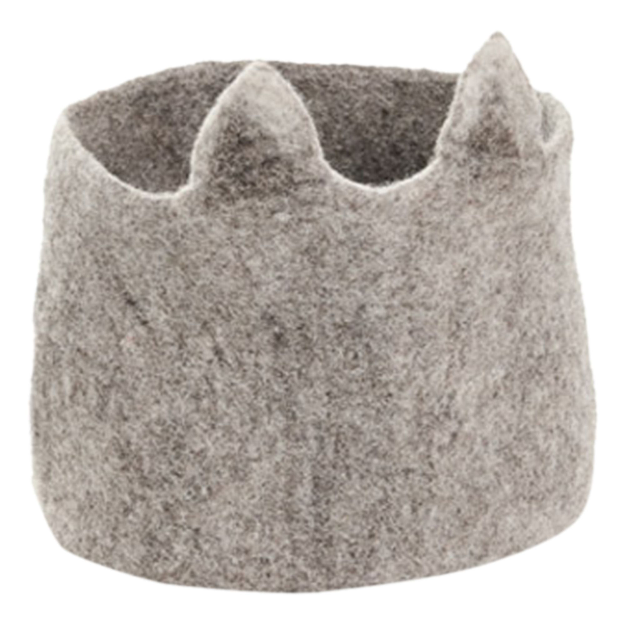 Muskhane - Corbeille Pasu Renard en feutre - Gris clair