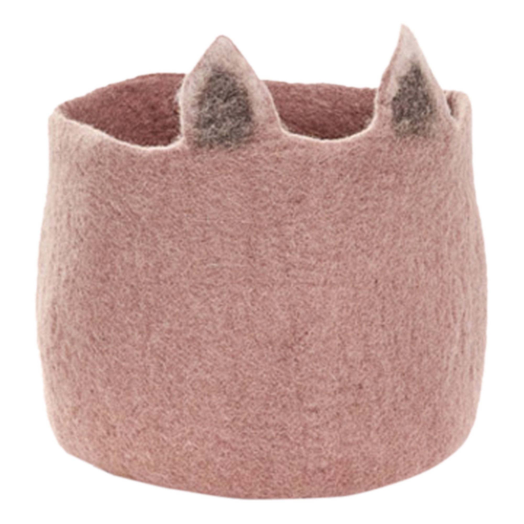 Muskhane - Corbeille Pasu Renard en feutre - Rose