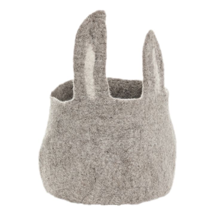 Pasu Rabbit Felt Basket | Light grey- Product image n°0