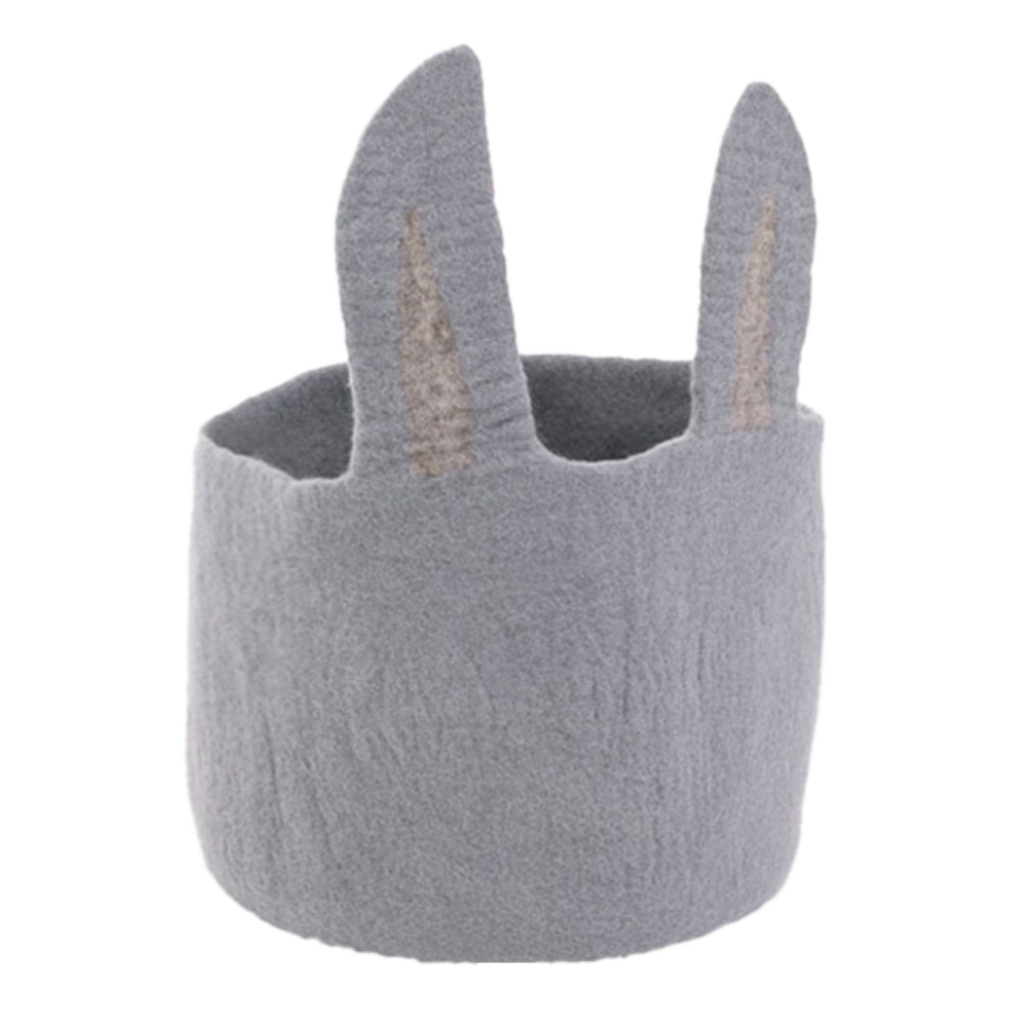 Muskhane - Corbeille Pasu Lapin en feutre - Bleu ciel