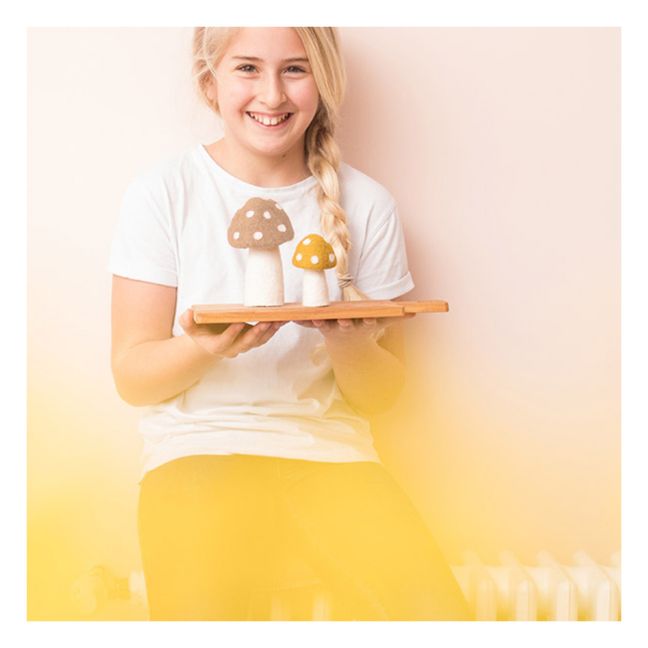 Champignon Dotty décoratif en feutre | Caramel