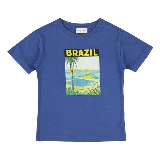 T-Shirt Brazil Blau