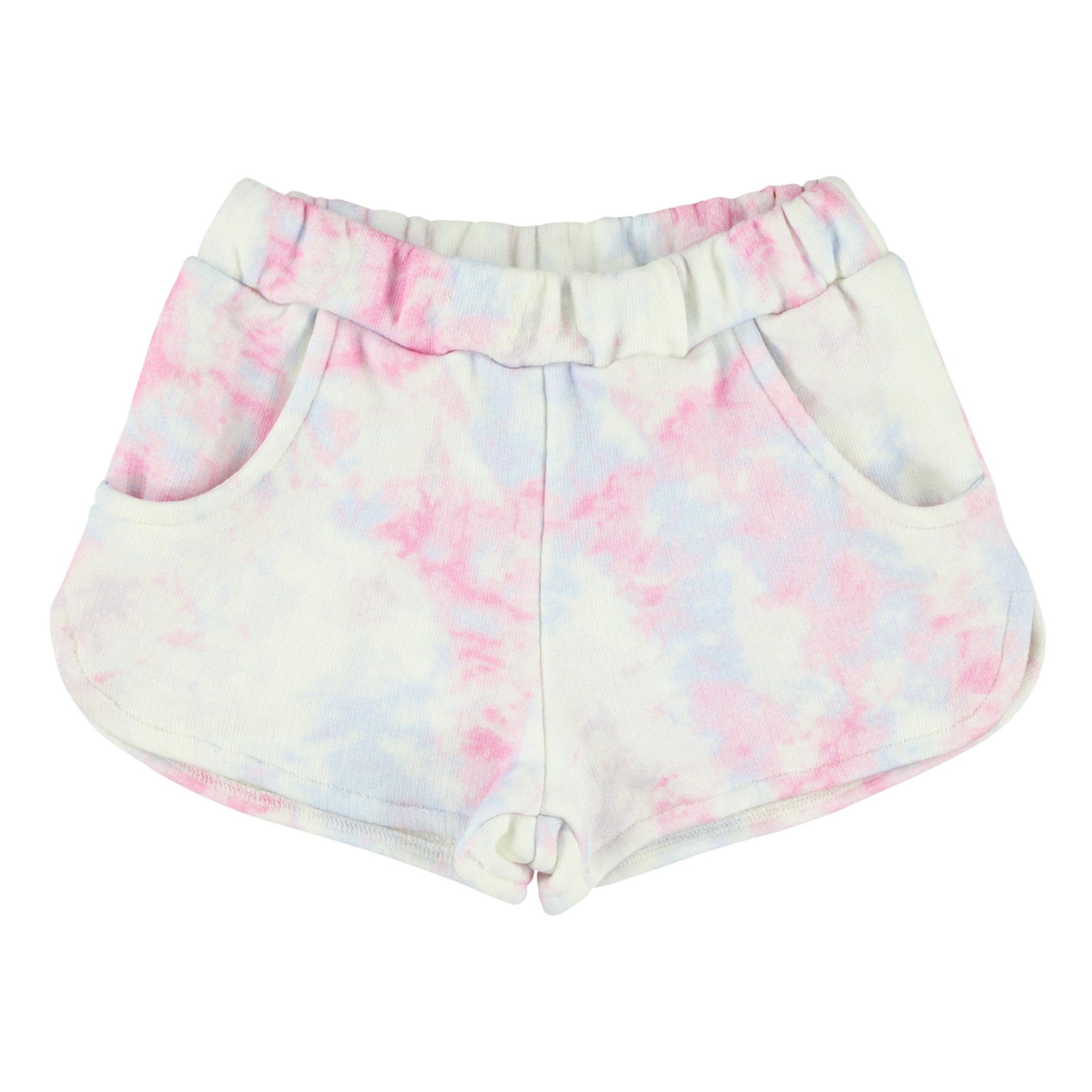 Tie-Dye Shorts Pink Simple Kids Fashion 