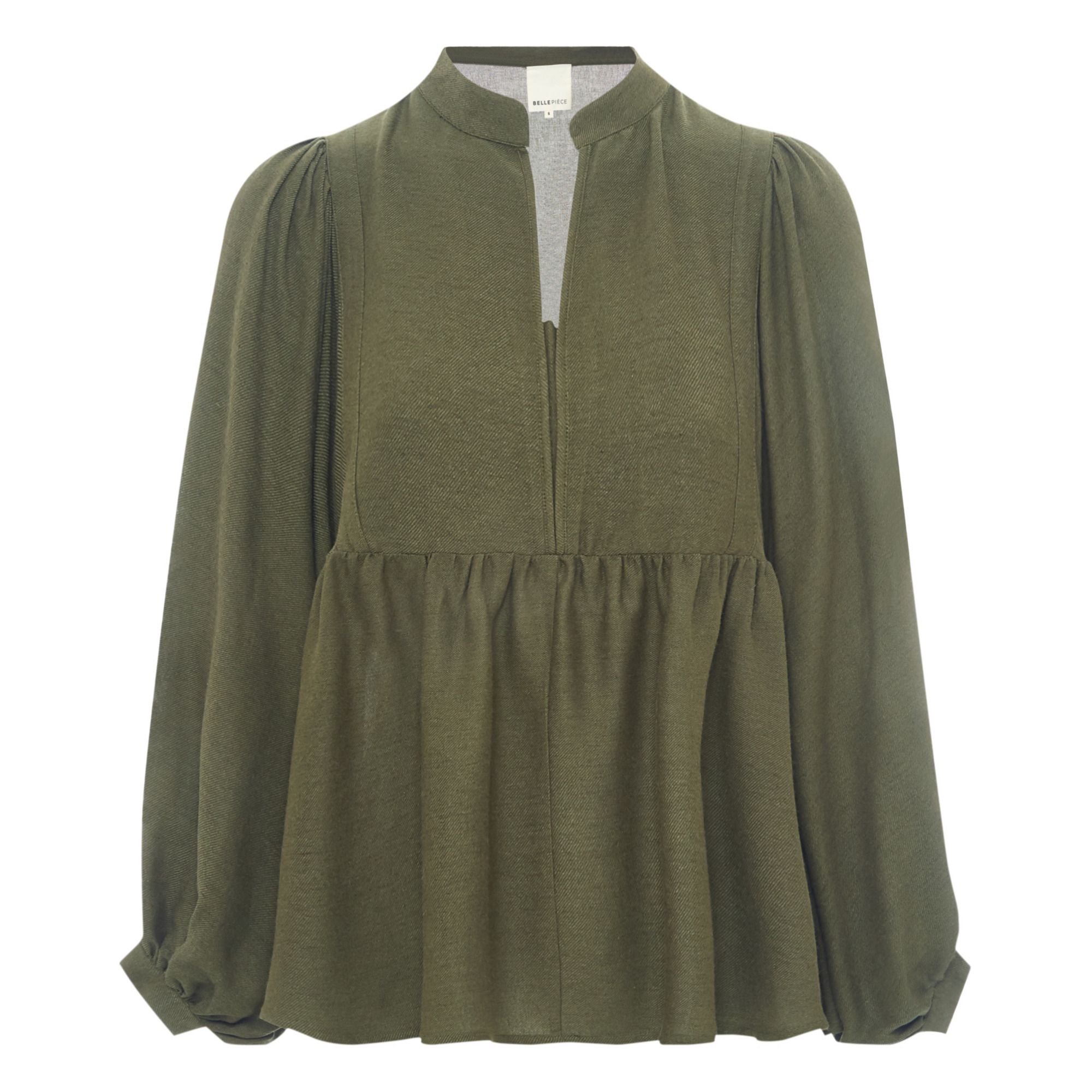 BELLEPIECE - Blouse Edouard Etamine de Laine - Femme - Vert kaki