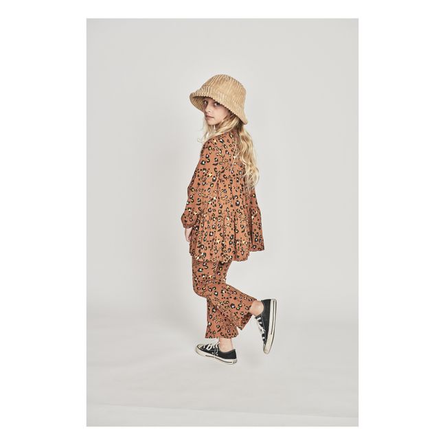 Goldie Leopard Print Dress Kamelbraun