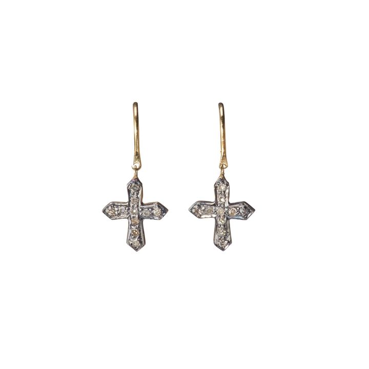 Cross D Earrings | Diamant- Product image n°0