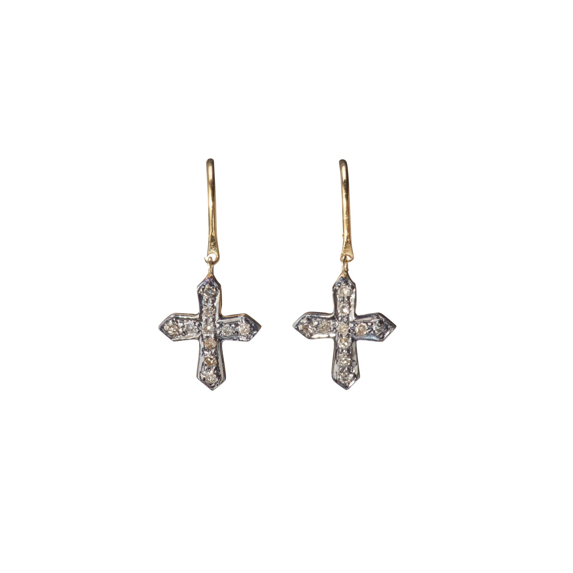 Cross D Earrings Diamant- Product image n°0