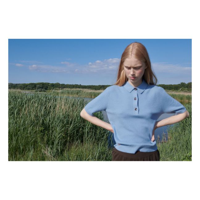 Organic Cotton Polo Shirt Light blue