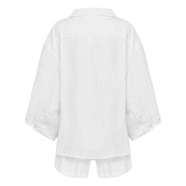 03 Linen Top & Bottom Set | White