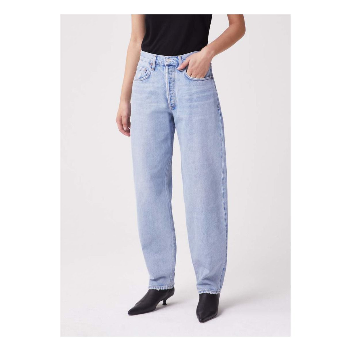 Agolde - Jean Tapered Baggy Coton Bio - Femme - dimension