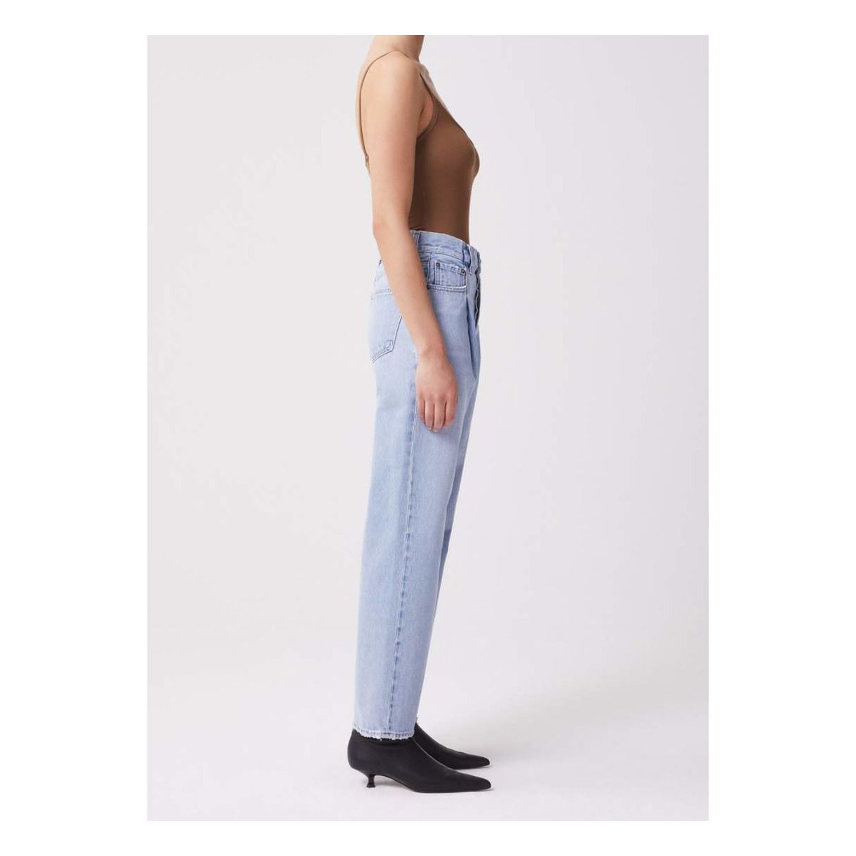 Fold Waistband Organic Cotton Jeans 