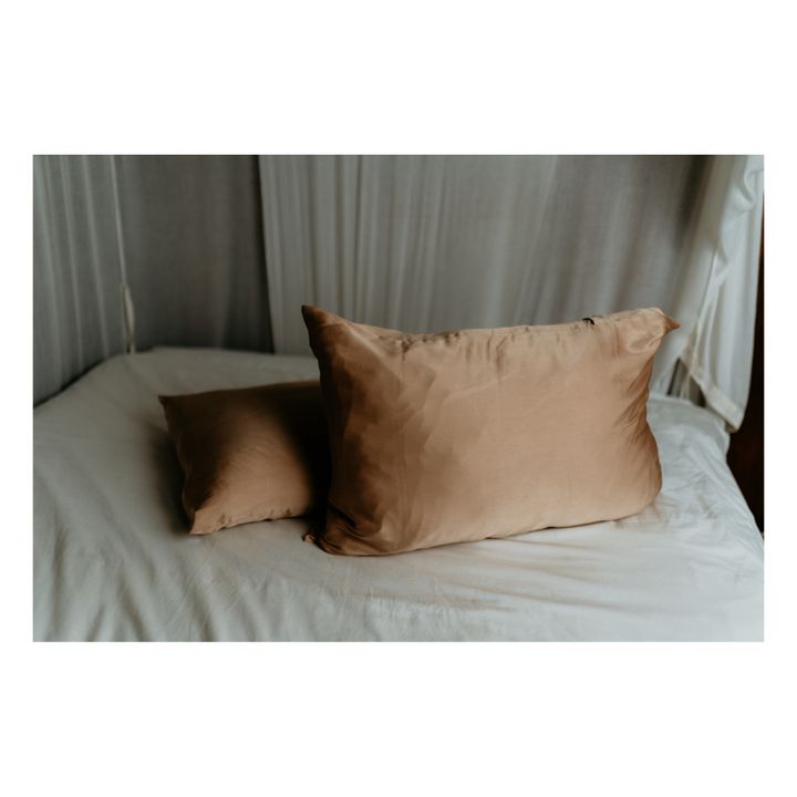 Taie d'oreiller en soie  | Vieux Rose- Image produit n°3