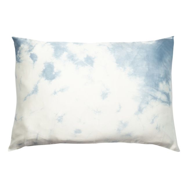 Funda de almohada de seda | Tie&dye indigo