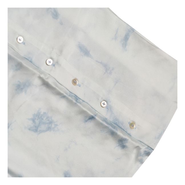 Taie d'oreiller en soie  | Tie&dye indigo