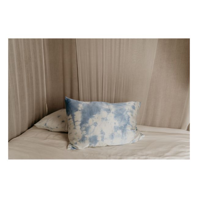 Funda de almohada de seda | Tie&dye indigo
