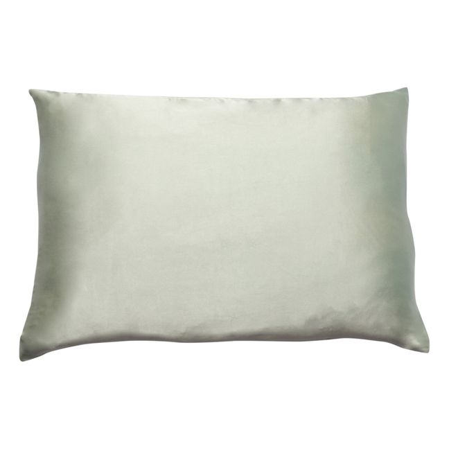 Funda de almohada de seda | Verde Celedón