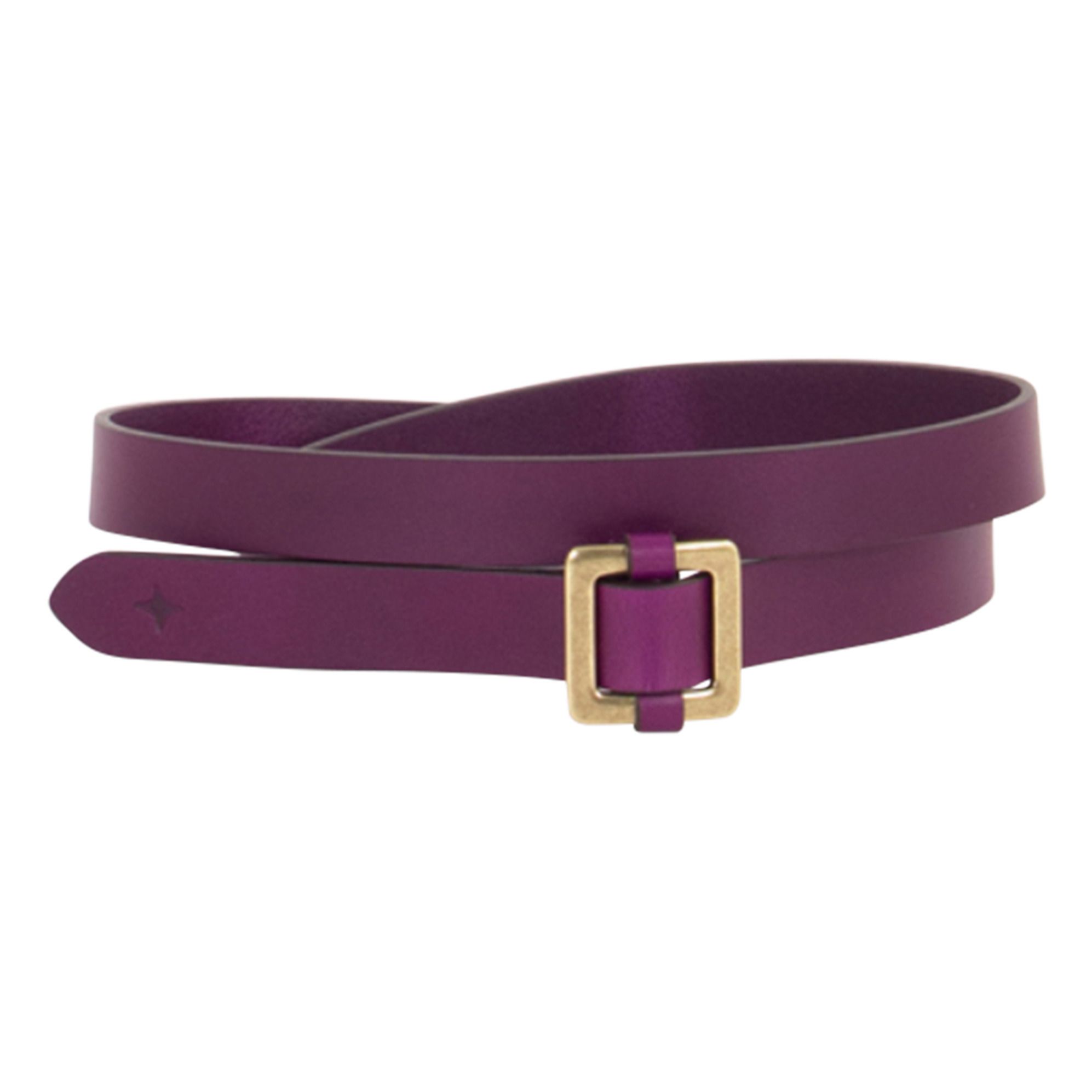 Nuia Leather Belt Plum Sessun Fashion Adult