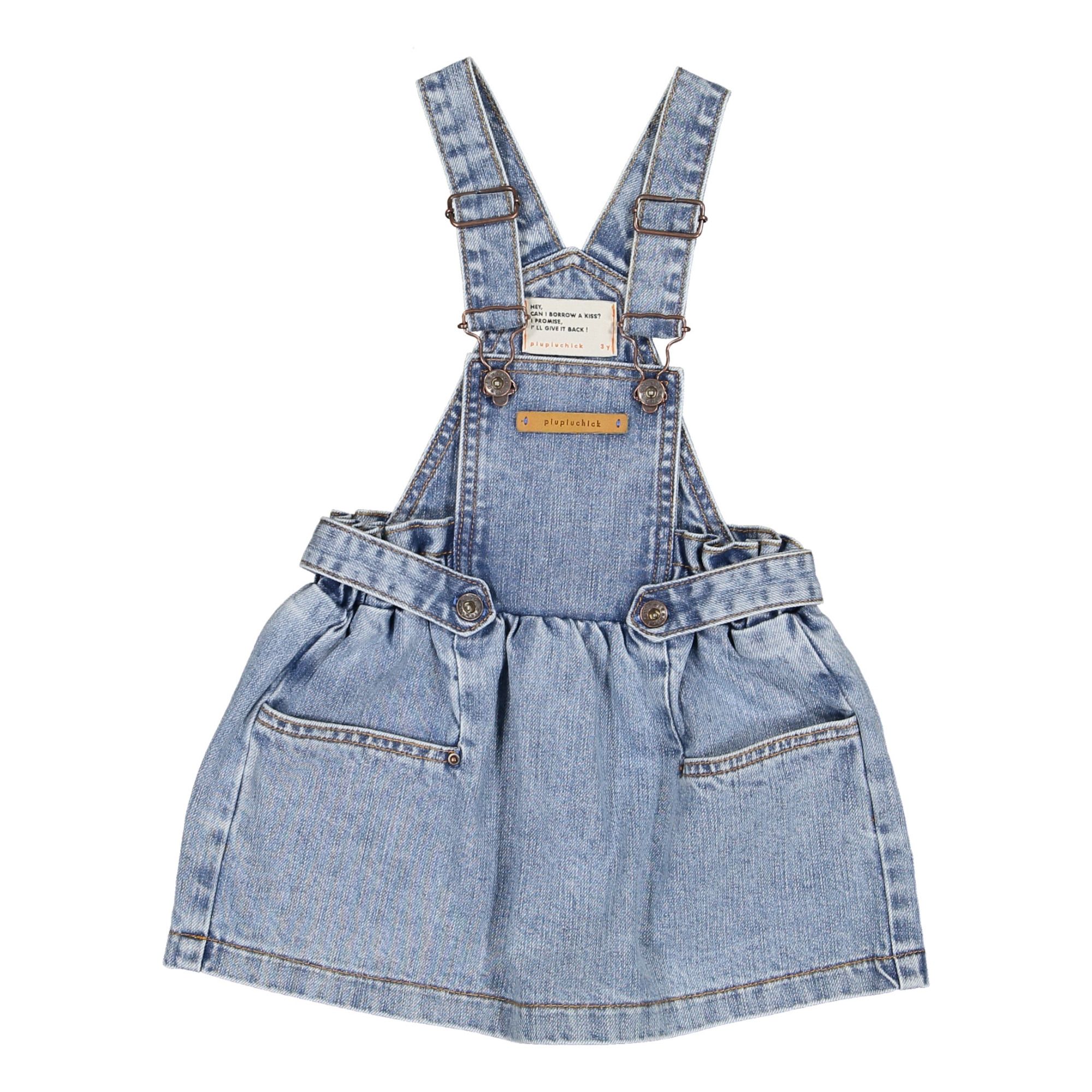 Piupiuchick - Robe salopette - Fille - Bleu jean