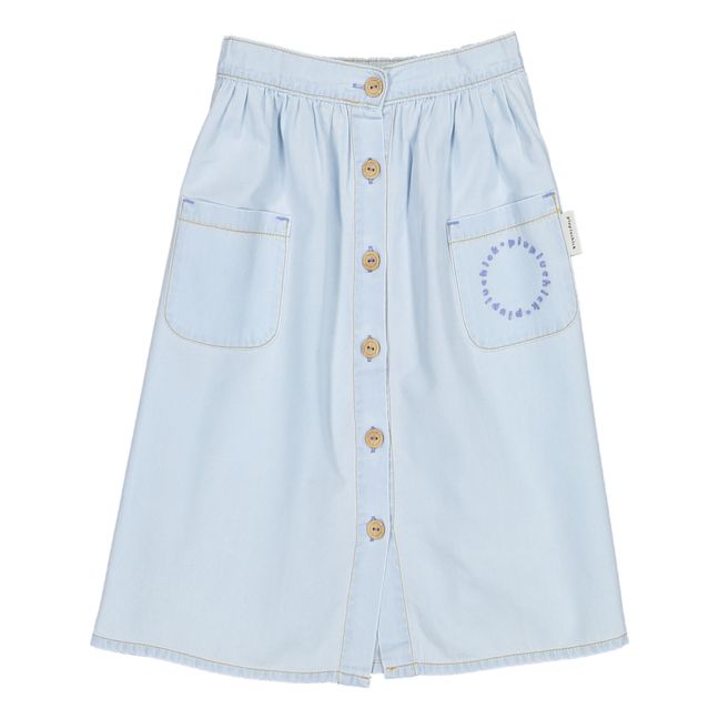 Organic Cotton Skirt Azzurro