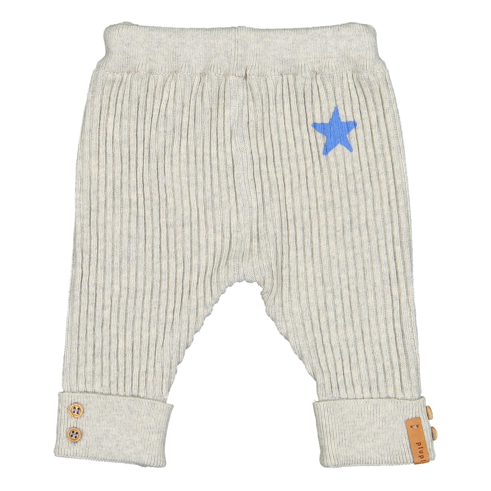 Piupiuchick - Pantalon Tricot Coton Bio - Fille - Gris clair